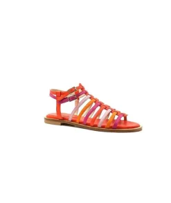 eliza Ivoire E10433 Cuir Orange Rose*Femme Sandales