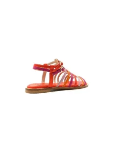 eliza Ivoire E10433 Cuir Orange Rose*Femme Sandales