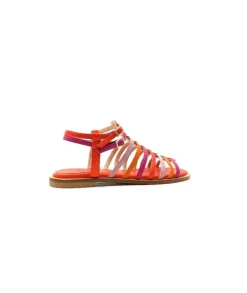 eliza Ivoire E10433 Cuir Orange Rose*Femme Sandales