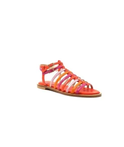 eliza Ivoire E10433 Cuir Orange Rose*Femme Sandales