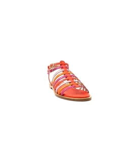 eliza Ivoire E10433 Cuir Orange Rose*Femme Sandales