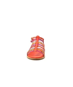 eliza Ivoire E10433 Cuir Orange Rose*Femme Sandales