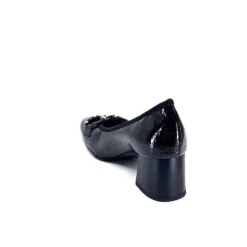 Ivoire0130a Ivoire 7E4906 Iv Cuir Vernis Noir*Femme Ballerines