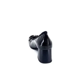 Ivoire0130a Ivoire 7E4906 Iv Cuir Vernis Noir*Femme Ballerines