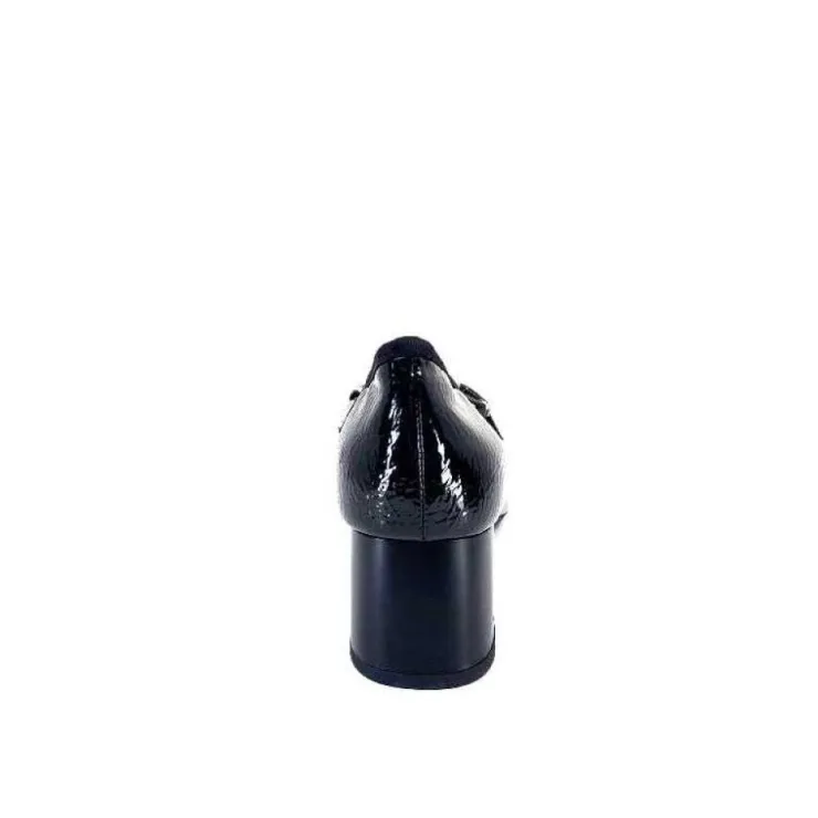 Ivoire0130a Ivoire 7E4906 Iv Cuir Vernis Noir*Femme Ballerines