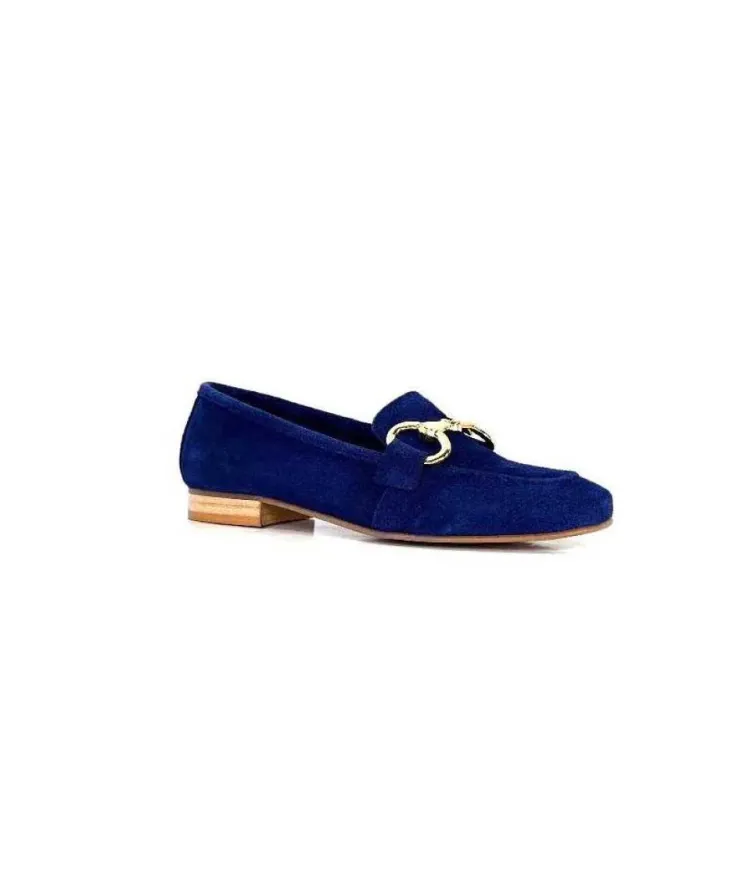 Ivoire0036a Ivoire Estar Daim Bleu Marine*Femme Mocassins