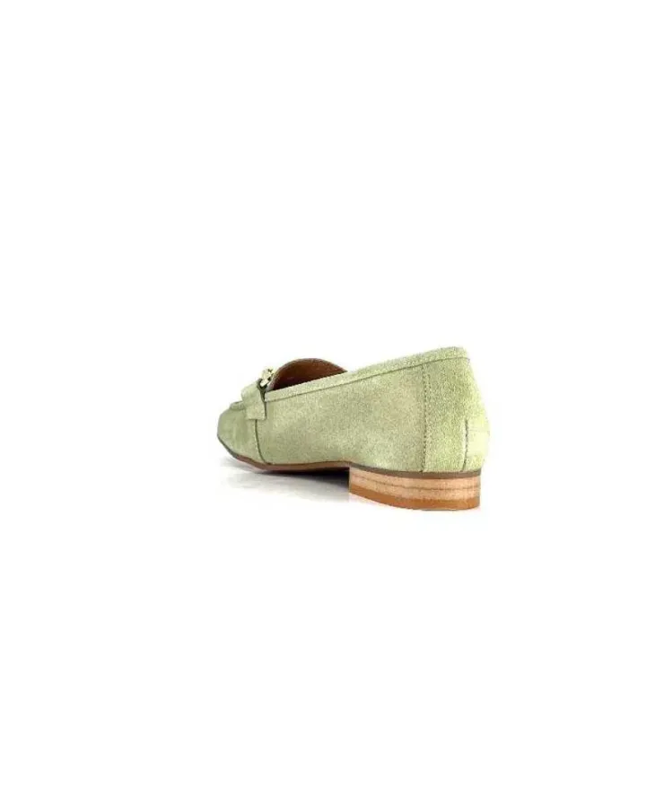 Ivoire0036a Ivoire Estar Daim Vert*Femme Mocassins
