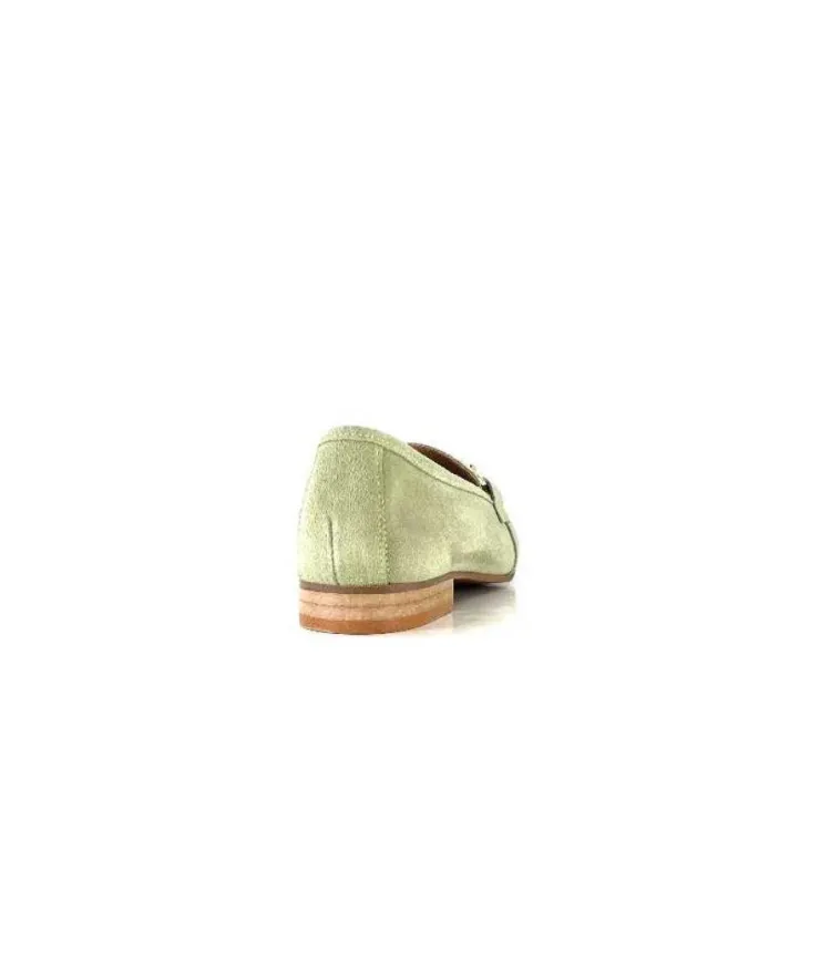 Ivoire0036a Ivoire Estar Daim Vert*Femme Mocassins