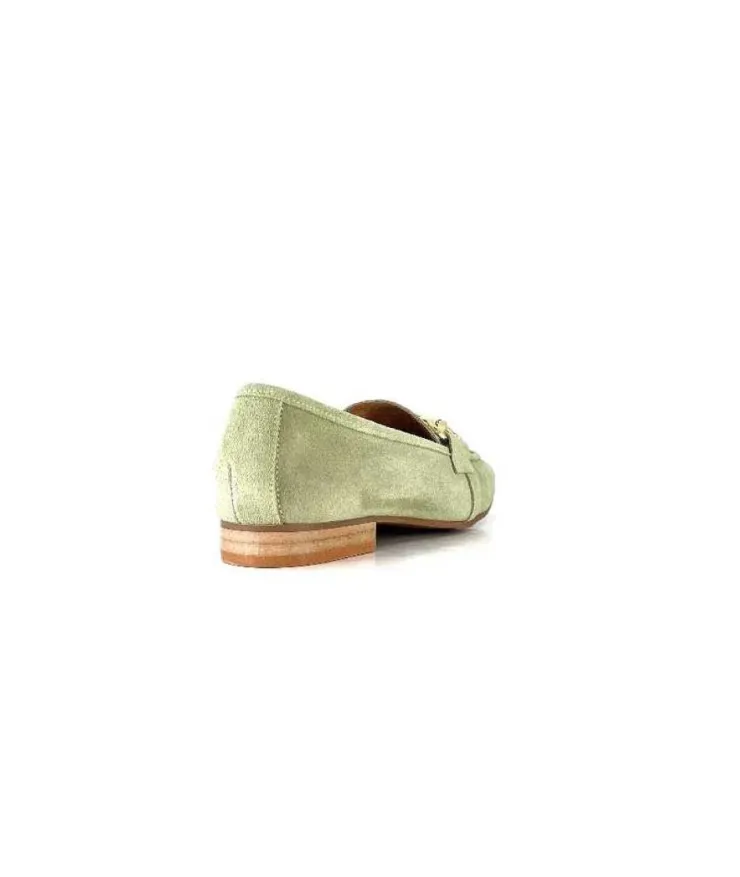 Ivoire0036a Ivoire Estar Daim Vert*Femme Mocassins