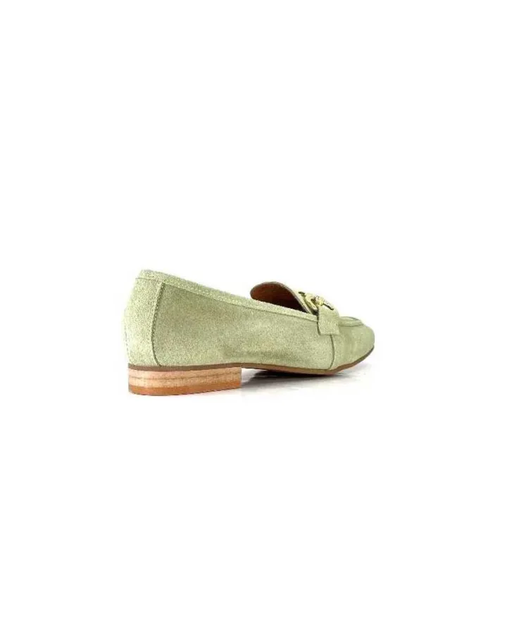 Ivoire0036a Ivoire Estar Daim Vert*Femme Mocassins