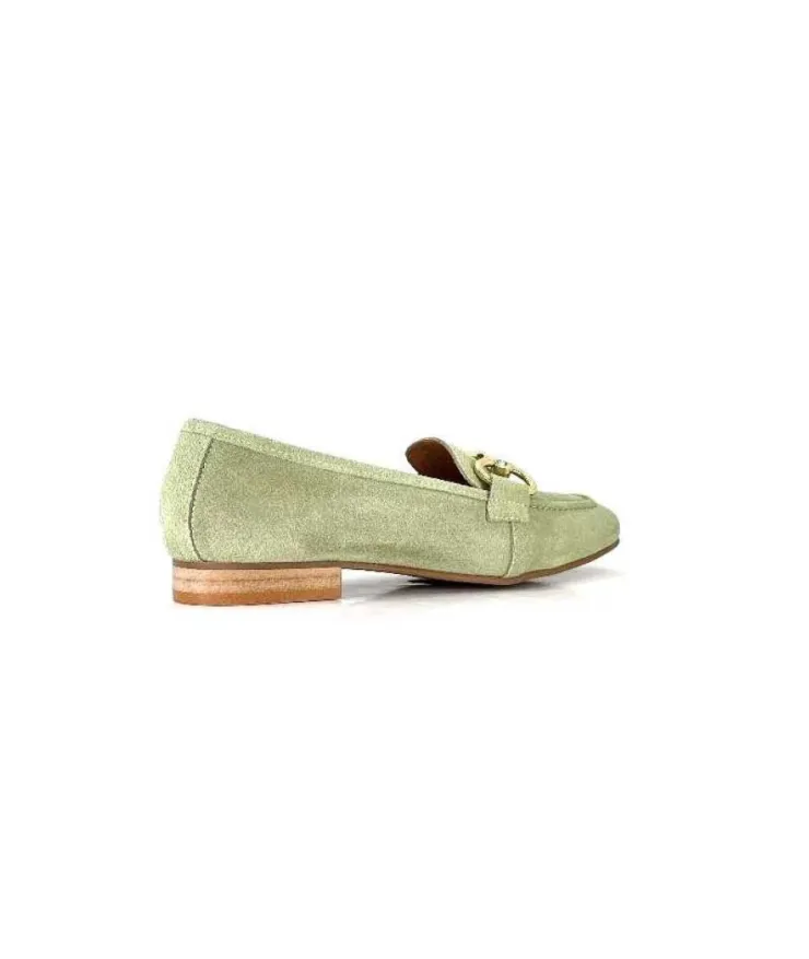 Ivoire0036a Ivoire Estar Daim Vert*Femme Mocassins