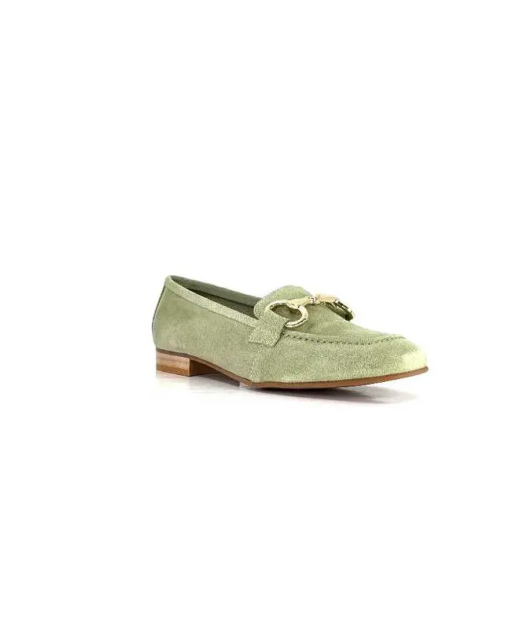 Ivoire0036a Ivoire Estar Daim Vert*Femme Mocassins