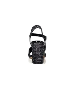 Ivoire0334 Ivoire F2215 Asia Textile Glitter Noir*Femme Sandales