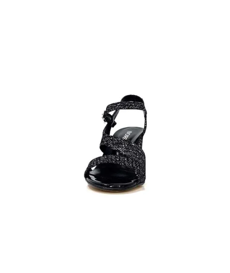 Ivoire0334 Ivoire F2215 Asia Textile Glitter Noir*Femme Sandales
