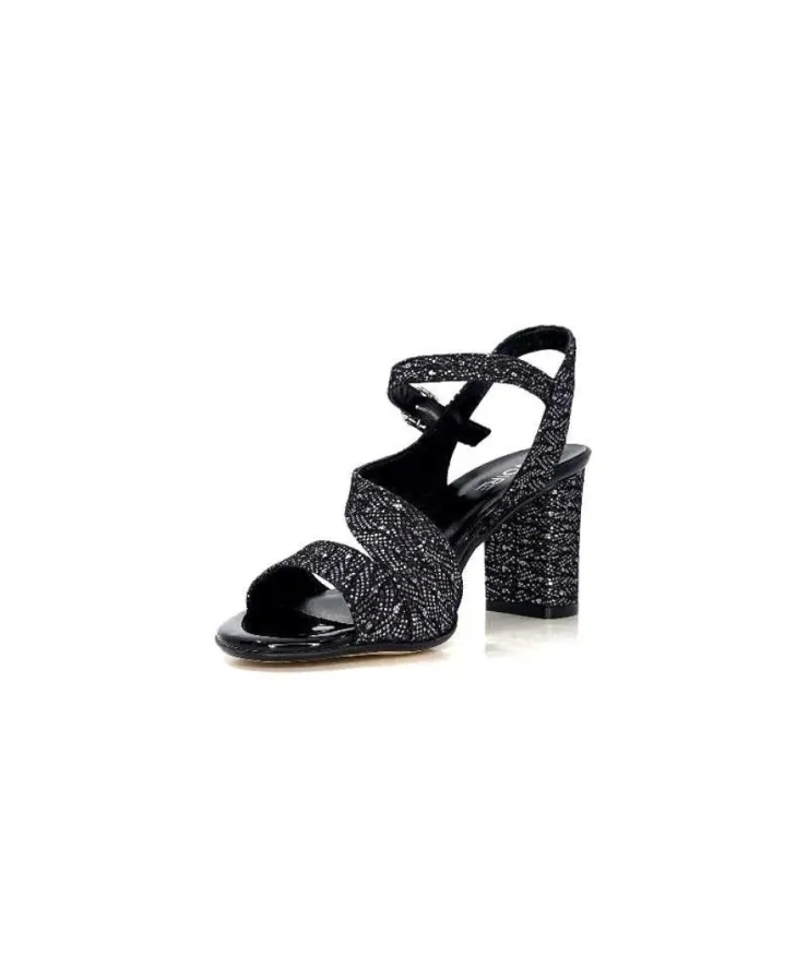 Ivoire0334 Ivoire F2215 Asia Textile Glitter Noir*Femme Sandales