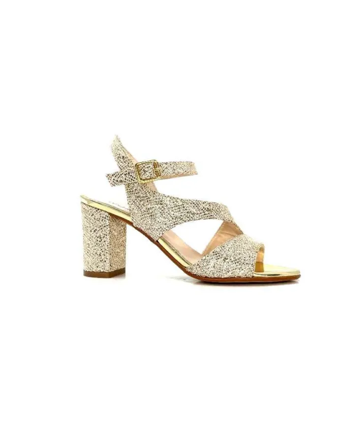Ivoire0334 Ivoire F2215 Asia Textile Glitter Or*Femme Sandales