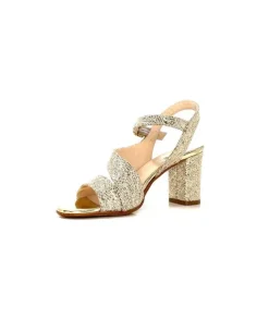 Ivoire0334 Ivoire F2215 Asia Textile Glitter Or*Femme Sandales