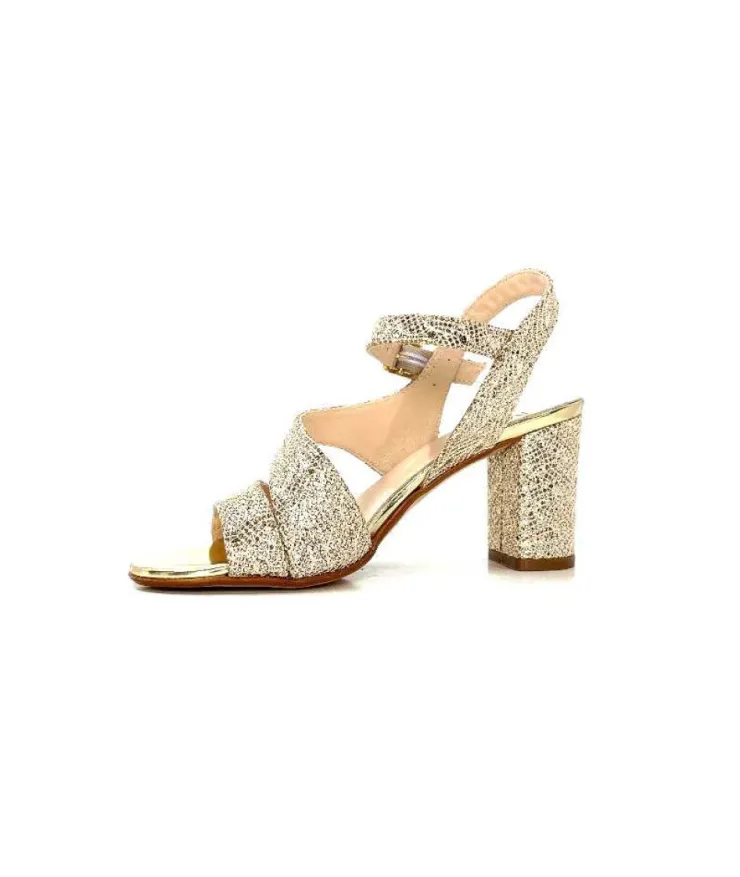 Ivoire0334 Ivoire F2215 Asia Textile Glitter Or*Femme Sandales