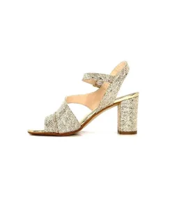 Ivoire0334 Ivoire F2215 Asia Textile Glitter Or*Femme Sandales