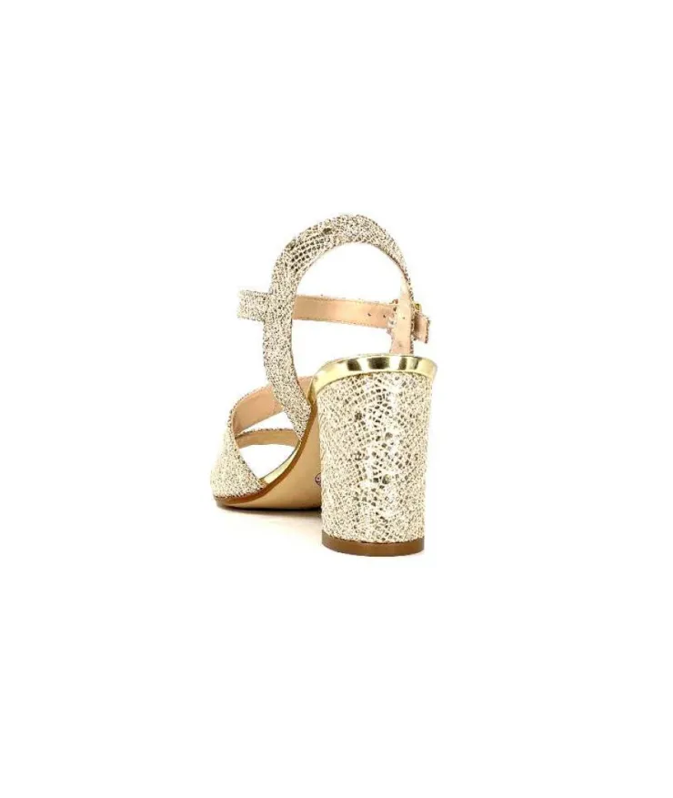 Ivoire0334 Ivoire F2215 Asia Textile Glitter Or*Femme Sandales