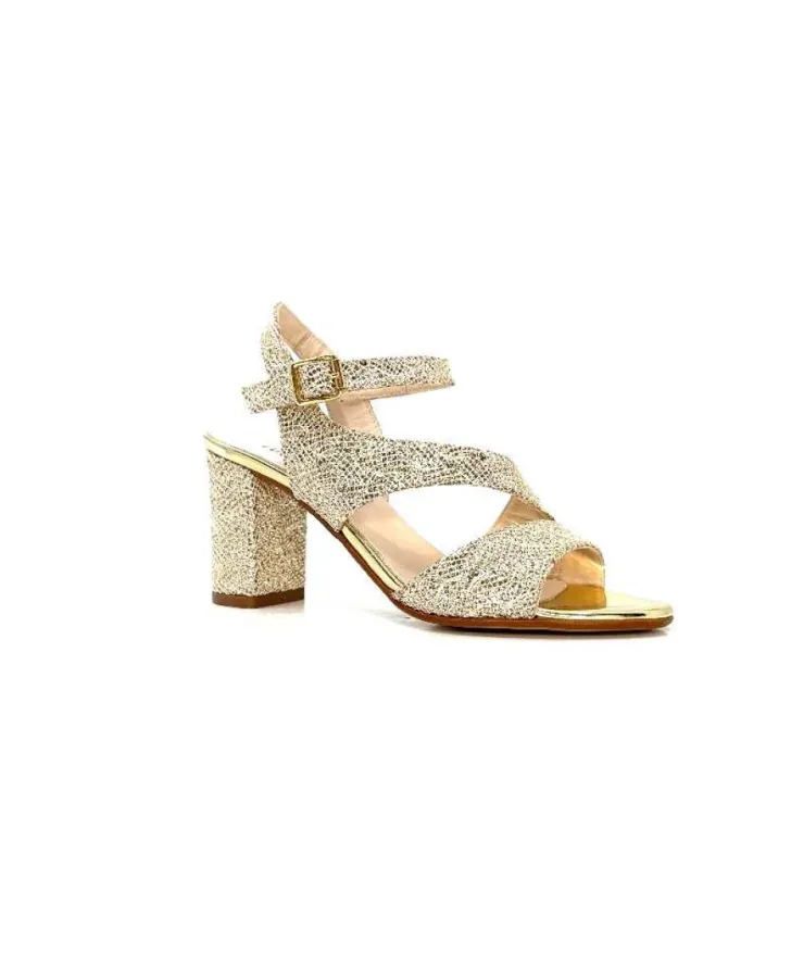 Ivoire0334 Ivoire F2215 Asia Textile Glitter Or*Femme Sandales