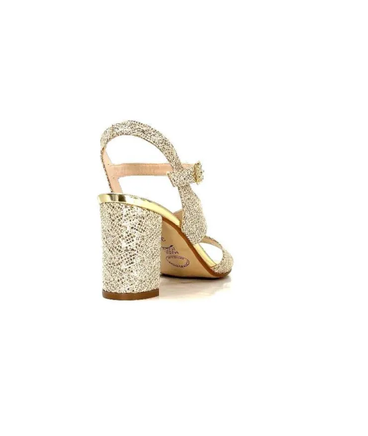 Ivoire0334 Ivoire F2215 Asia Textile Glitter Or*Femme Sandales
