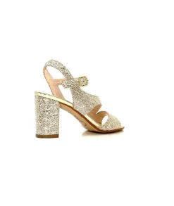 Ivoire0334 Ivoire F2215 Asia Textile Glitter Or*Femme Sandales