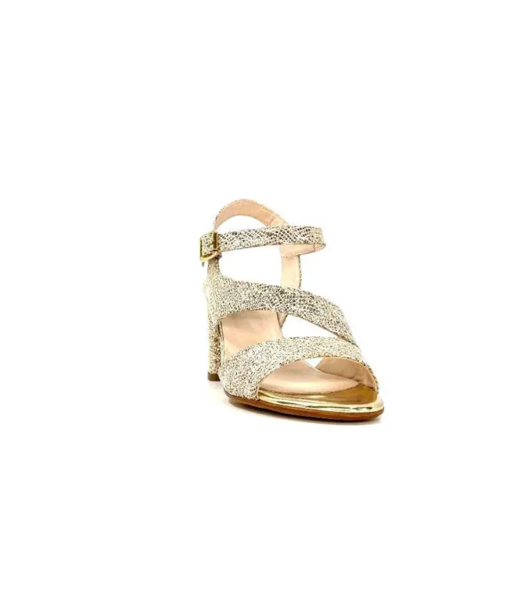 Ivoire0334 Ivoire F2215 Asia Textile Glitter Or*Femme Sandales