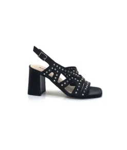 Ivoire0334 Ivoire F1844 Mare Cuir Noir*Femme Sandales