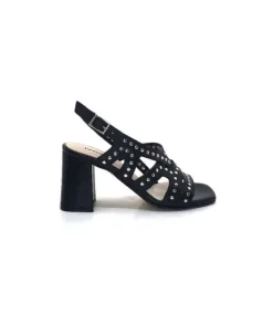 Ivoire0334 Ivoire F1844 Mare Cuir Noir*Femme Sandales