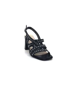 Ivoire0334 Ivoire F1844 Mare Cuir Noir*Femme Sandales