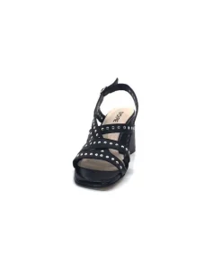 Ivoire0334 Ivoire F1844 Mare Cuir Noir*Femme Sandales