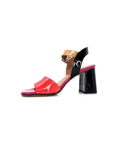 Ivoire0334 Ivoire F1136 Mare Cuir Vernis Multicolor*Femme Sandales