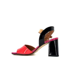 Ivoire0334 Ivoire F1136 Mare Cuir Vernis Multicolor*Femme Sandales