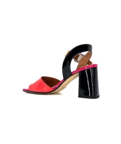 Ivoire0334 Ivoire F1136 Mare Cuir Vernis Multicolor*Femme Sandales
