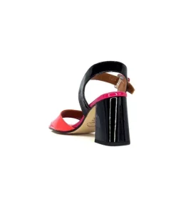 Ivoire0334 Ivoire F1136 Mare Cuir Vernis Multicolor*Femme Sandales