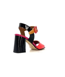 Ivoire0334 Ivoire F1136 Mare Cuir Vernis Multicolor*Femme Sandales