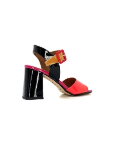 Ivoire0334 Ivoire F1136 Mare Cuir Vernis Multicolor*Femme Sandales