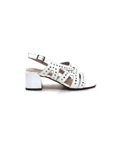 Ivoire0334 Ivoire F1844 Sardegna Cuir Blanc*Femme Sandales