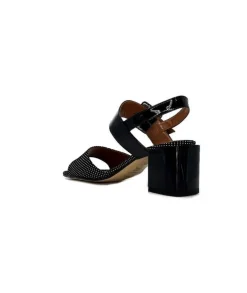 Ivoire0334 Ivoire F2191 Sardegna Daim Noir Poid Blanc*Femme Sandales