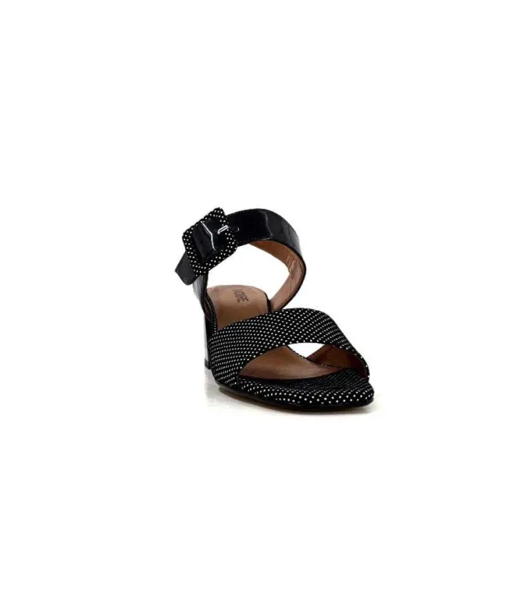Ivoire0334 Ivoire F2191 Sardegna Daim Noir Poid Blanc*Femme Sandales