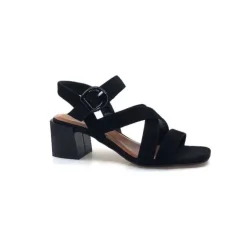 Ivoire0334 Ivoire F2063 Sardegna Daim Noir*Femme Sandales