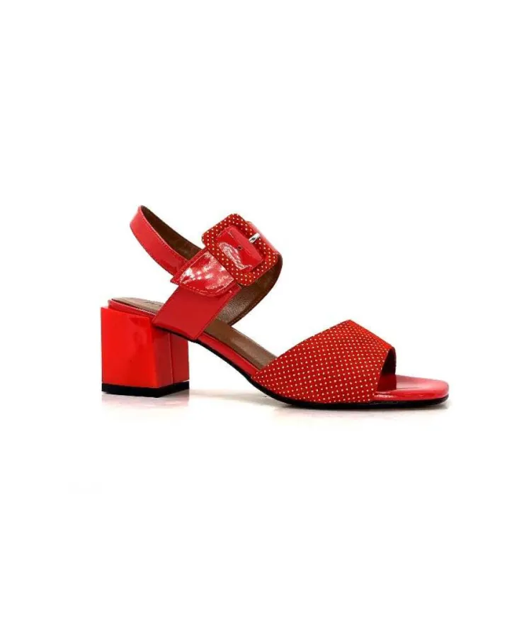 Ivoire0334 Ivoire F2191 Sardegna Daim Rouge Poid Blanc*Femme Sandales