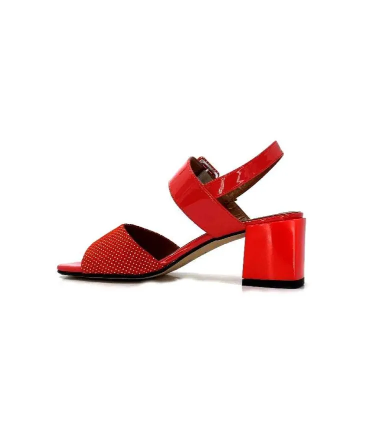 Ivoire0334 Ivoire F2191 Sardegna Daim Rouge Poid Blanc*Femme Sandales