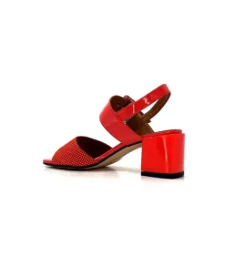 Ivoire0334 Ivoire F2191 Sardegna Daim Rouge Poid Blanc*Femme Sandales
