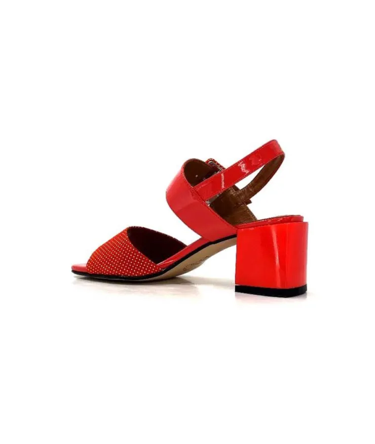 Ivoire0334 Ivoire F2191 Sardegna Daim Rouge Poid Blanc*Femme Sandales