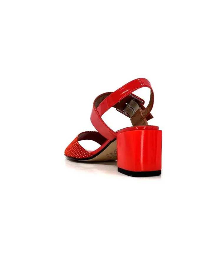 Ivoire0334 Ivoire F2191 Sardegna Daim Rouge Poid Blanc*Femme Sandales