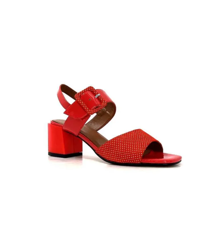 Ivoire0334 Ivoire F2191 Sardegna Daim Rouge Poid Blanc*Femme Sandales