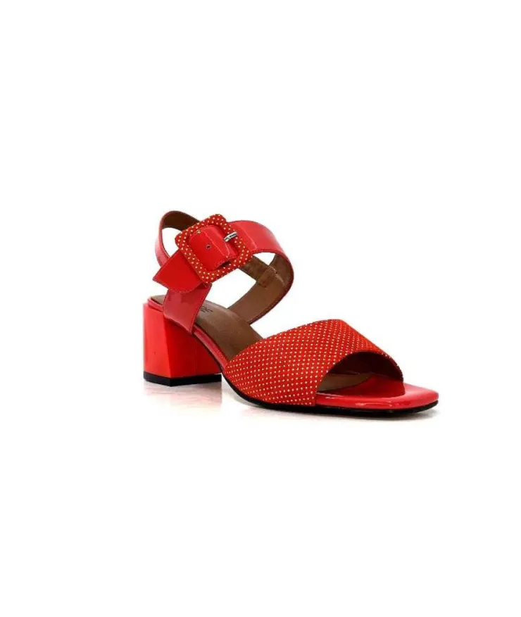 Ivoire0334 Ivoire F2191 Sardegna Daim Rouge Poid Blanc*Femme Sandales