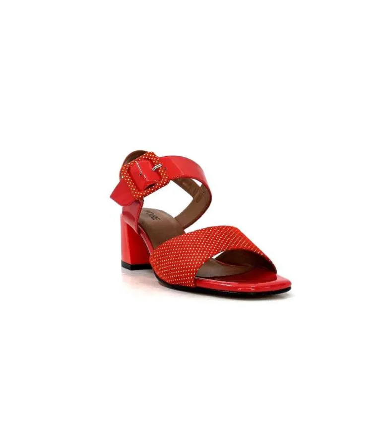 Ivoire0334 Ivoire F2191 Sardegna Daim Rouge Poid Blanc*Femme Sandales